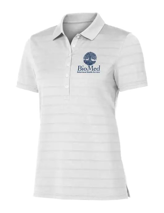 Callaway Womens Bright White Ventilated Polo w/BioMed Logo