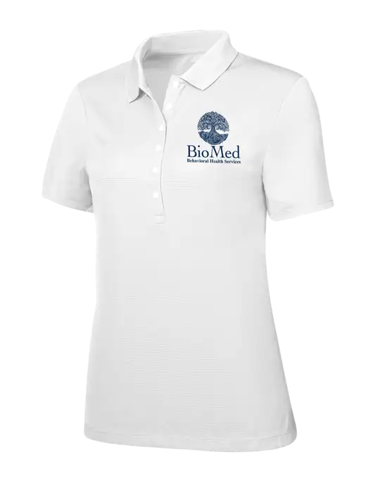 Callaway Womens Ottoman Bright White Polo w/BioMed Logo