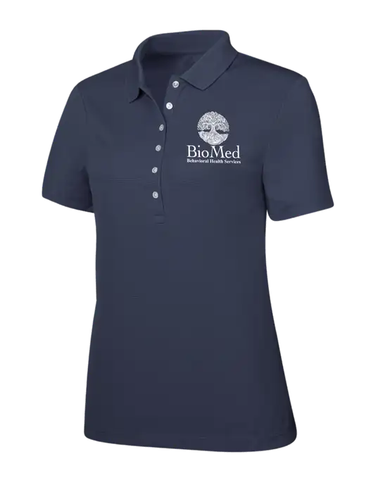 Callaway Womens Ottoman Navy Polo w/BioMed Logo