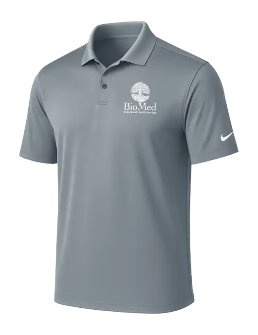 NIKE Medium Grey Victory Solid Polo w/BioMed Logo