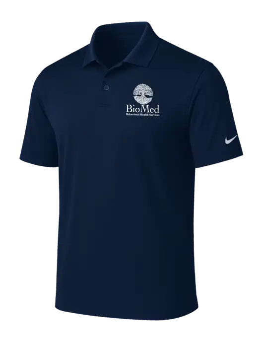 NIKE Navy Victory Solid Polo w/BioMed Logo