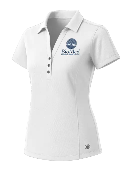 OGIO Womens White ONYX Polo w/BioMed Logo