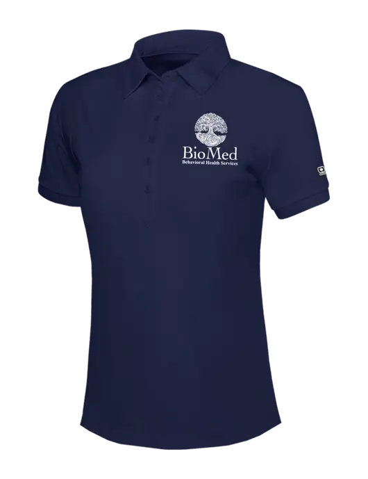 OGIO Womens Navy Jewel Polo w/BioMed Logo