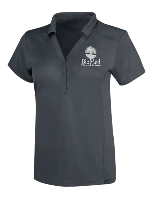 OGIO Dark Grey Womens Framework Polo w/BioMed Logo