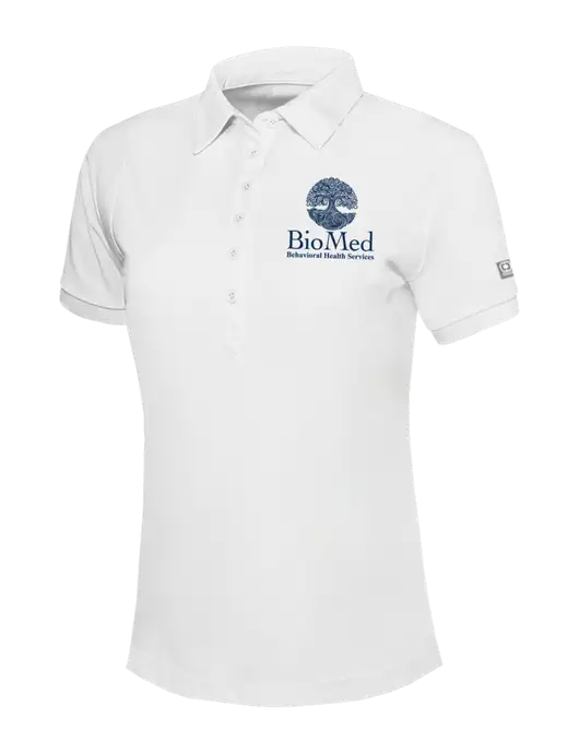 OGIO Womens Bright White Jewel Polo w/BioMed Logo