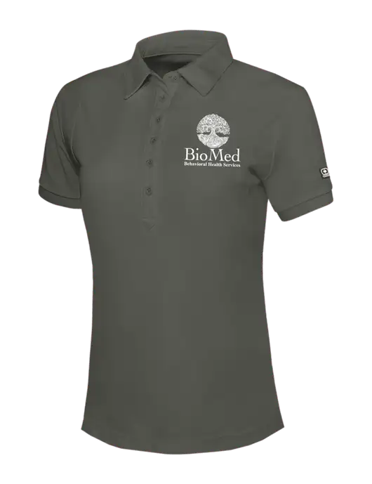 OGIO Womens Medium Grey Jewel Polo w/BioMed Logo