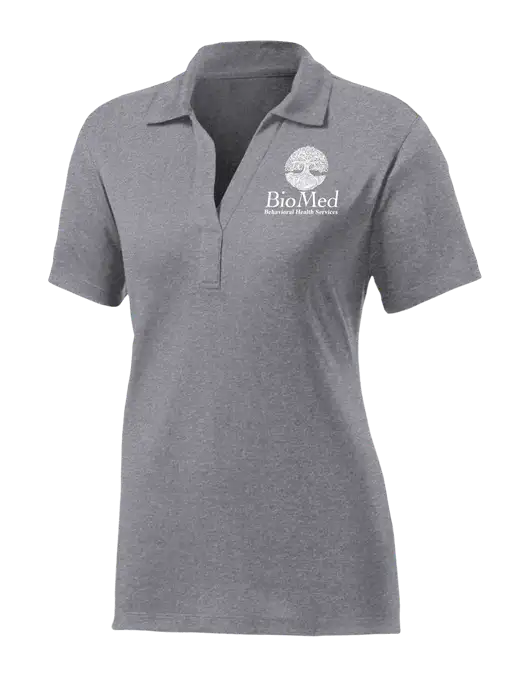Womens Medium Grey Heather Contender Polo w/BioMed Logo