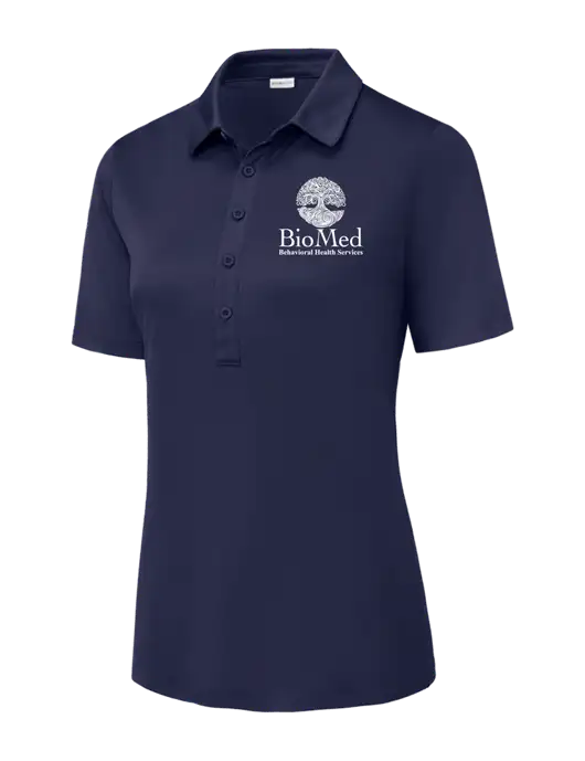 True Navy Womens Posi-UV Pro Polo w/BioMed Logo