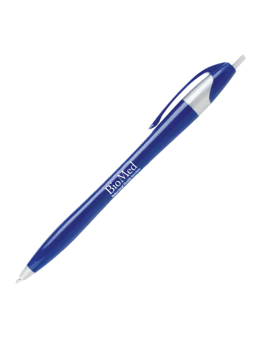 Novella Navy/Silver Corporate Pen- Blue Ink w/BioMed Logo