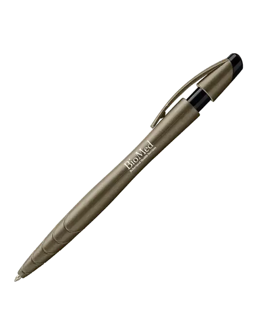 Awali Grey Metallic Pen - Black Ink w/BioMed Logo
