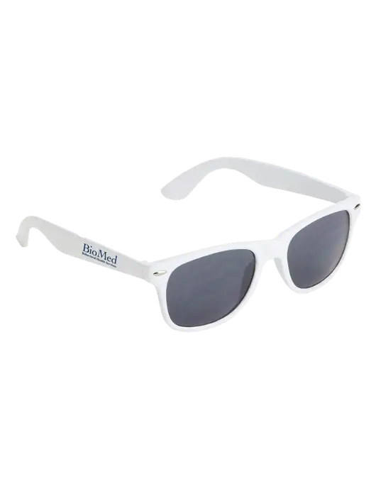 Daytona White Sunglasses w/BioMed Logo
