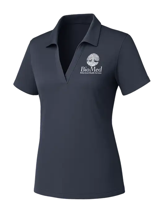 Womens Dark Grey PosiCharge RacerMesh Polo w/BioMed Logo