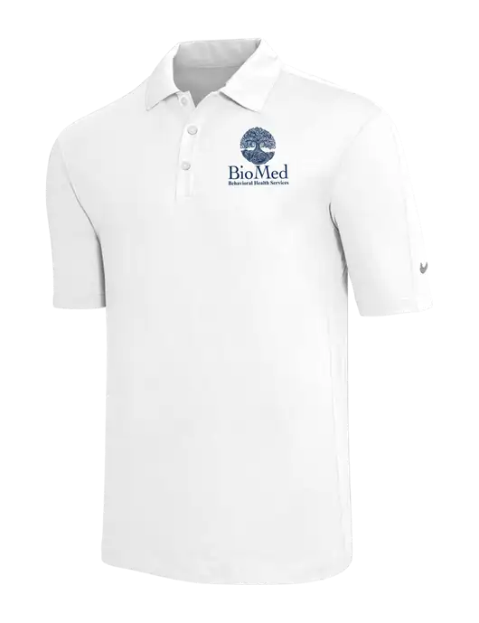 Nike White Tech Sport Dri-FIT Polo w/BioMed Logo