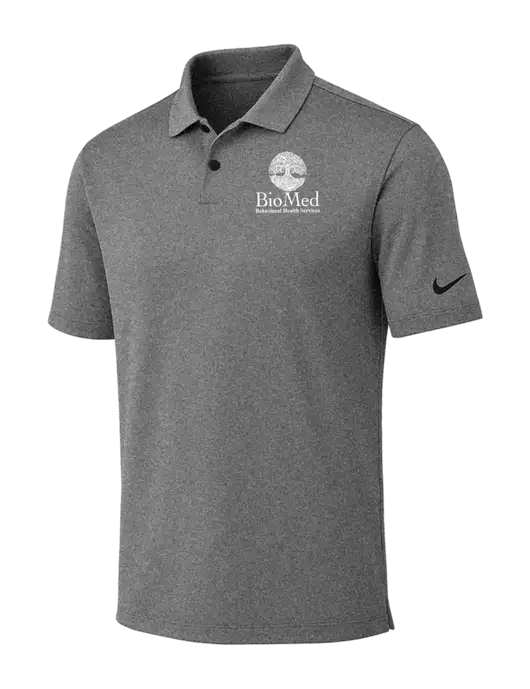 Nike Dark Grey Heather Dri-FIT Vapor Polo w/BioMed Logo