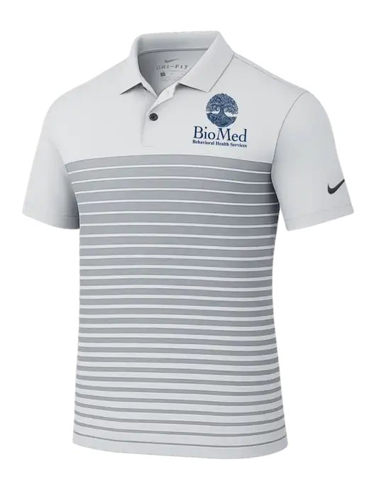 Nike Light Grey Dri-FIT Vapor Block Polo w/BioMed Logo