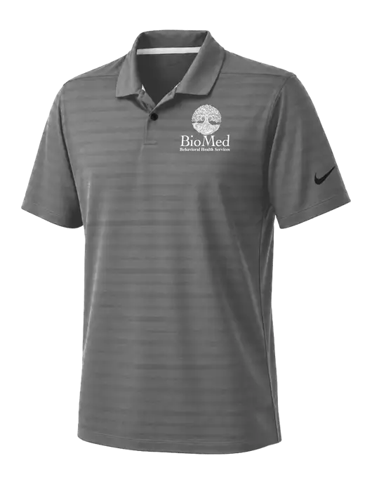 Nike Dark Medium Grey Dri-FIT Vapor Jacquard Polo w/BioMed Logo