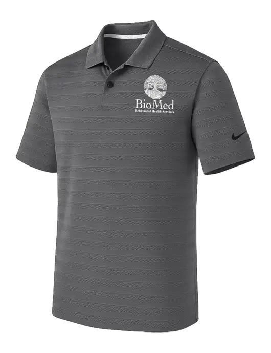 Nike Dark Medium Grey Dri-FIT Vapor Jacquard Polo w/BioMed Logo