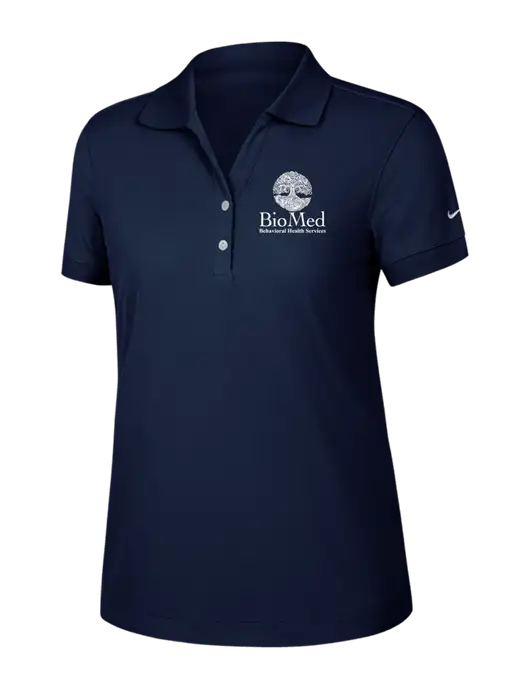 Nike Womens Dri-FIT Classic Dark Navy Polo w/BioMed Logo