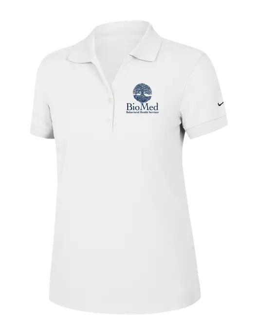 Nike Womens Dri-FIT Classic White Polo w/BioMed Logo