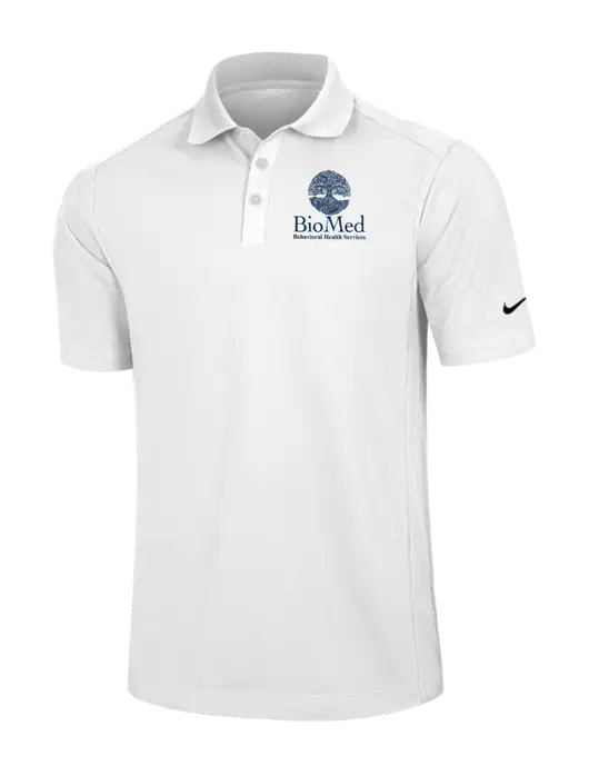 Nike White Dri-FIT Classic Polo w/BioMed Logo