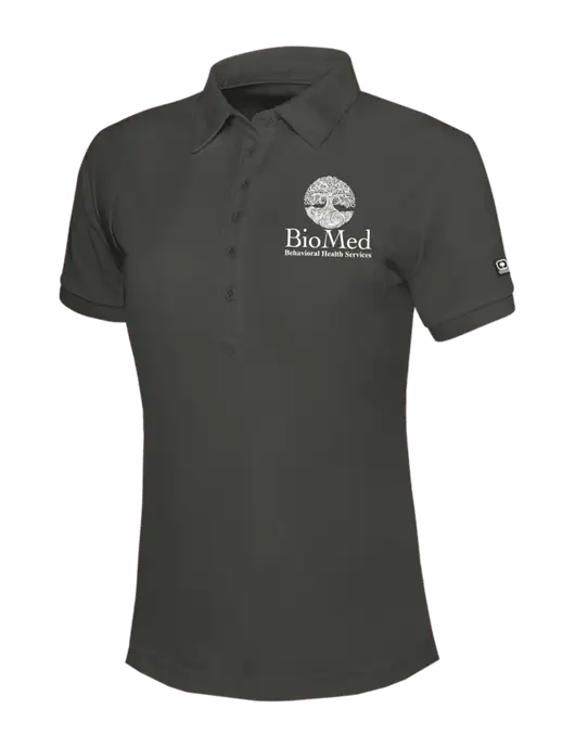 OGIO Womens Dark Grey Jewel Polo w/BioMed Logo