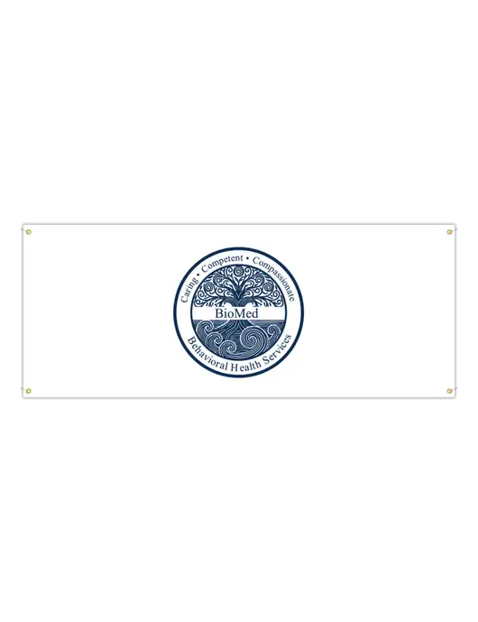 Vinyl Banner 120" x 48" w/BioMed Logo
